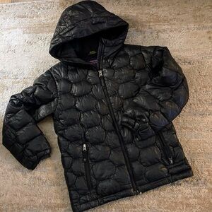 Marmot Unisex 700 Fill Duck Down Black Puffer Jacket Coat with Hood Quilted: M